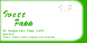 ivett papp business card